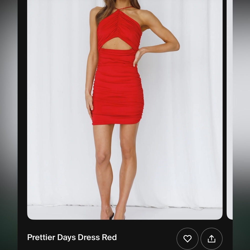 Hello Molly prettier days mini dress in red